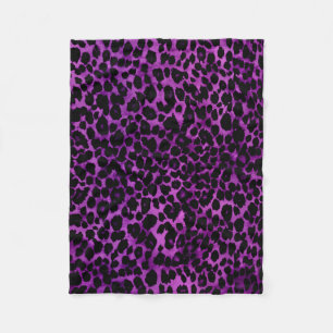 Couverture Polaire Empreinte de léopard de pourpre royal