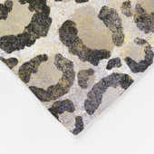 Couverture Polaire Empreinte de léopard d'or violet (Coin)