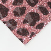 Couverture Polaire Empreinte de léopard d'parties scintillant rose cl (Coin)