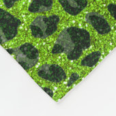 Couverture Polaire Empreinte de léopard d'parties scintillant verte d (Coin)