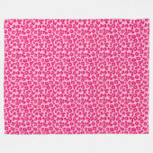 Couverture Polaire Empreinte de léopard en Pastel Pink, Hot Pink et F (Devant (Horizontal))