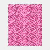 Couverture Polaire Empreinte de léopard - fuchsia et rose-clair (Devant)
