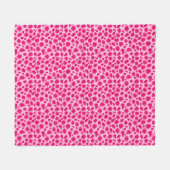 Couverture Polaire Empreinte de léopard - fuchsia et rose-clair (Devant (Horizontal))