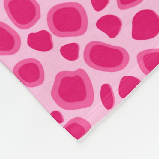 Couverture Polaire Empreinte de léopard - fuchsia et rose-clair (Coin)