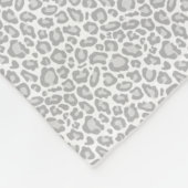 Couverture Polaire Empreinte de léopard gris (Coin)