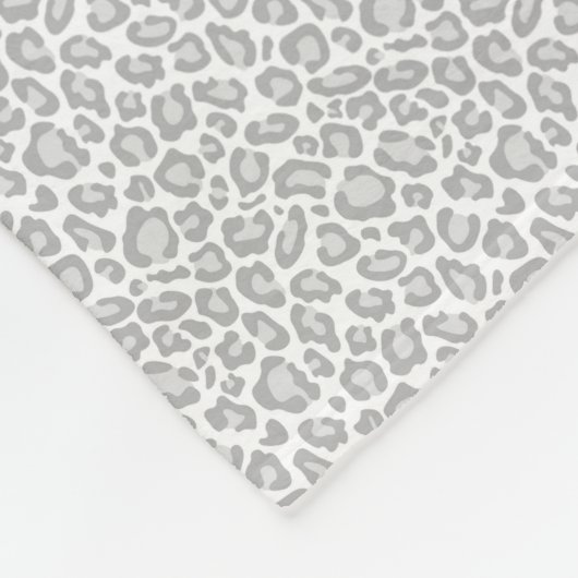 Couverture Polaire Empreinte de léopard gris (Coin)