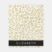 Couverture Polaire Empreinte de léopard, Leopard d'or, Parties scinti (Devant)