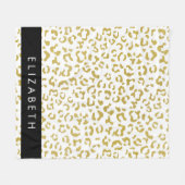 Couverture Polaire Empreinte de léopard, Leopard d'or, Parties scinti (Devant (Horizontal))