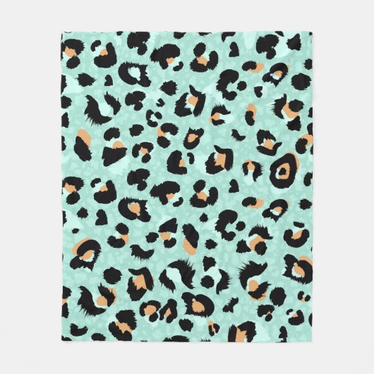 Couverture Polaire Empreinte de léopard, motif animal (Devant)