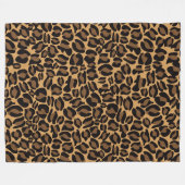 Couverture Polaire Empreinte de léopard Motif Classic Jungle Round (Devant (Horizontal))