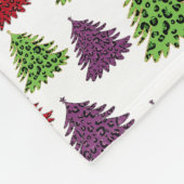 Couverture Polaire Empreinte de léopard Noël Colorful Trees motif (Coin)