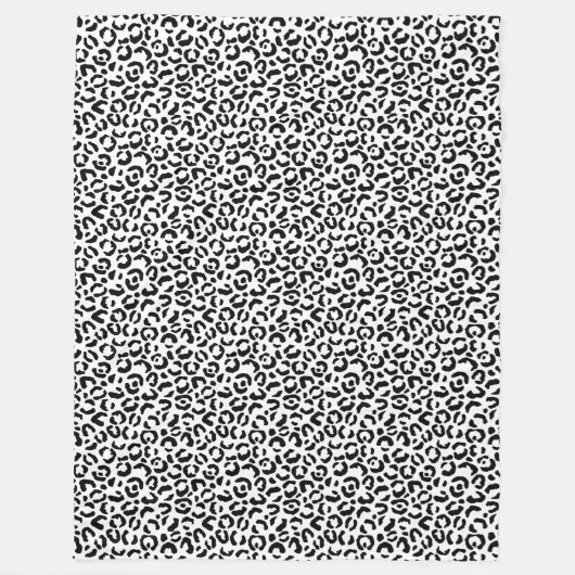 Couverture Polaire Empreinte de léopard noir blanc     (Devant)