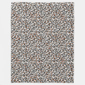 Couverture Polaire Empreinte de léopard noir blanc Peach (Devant)
