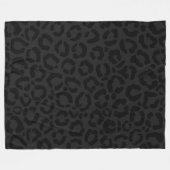 Couverture Polaire Empreinte de léopard noir minimal moderne (Devant (Horizontal))