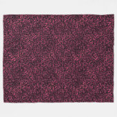 Couverture Polaire Empreinte de léopard noir rose glam (Devant (Horizontal))