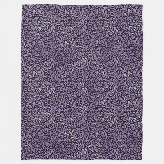 Couverture Polaire Empreinte de léopard pourpre (Devant)