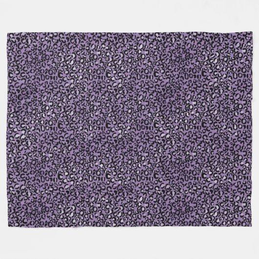 Couverture Polaire Empreinte de léopard pourpre (Devant (Horizontal))