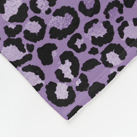 Couverture Polaire Empreinte de léopard pourpre (Coin)
