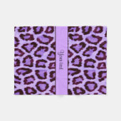 Couverture Polaire Empreinte de léopard pourpre (Devant (Horizontal))