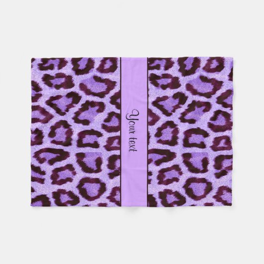 Couverture Polaire Empreinte de léopard pourpre (Devant (Horizontal))