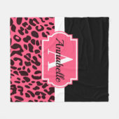 Couverture Polaire Empreinte de léopard rose (Devant (Horizontal))