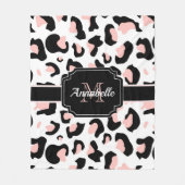 Couverture Polaire Empreinte de léopard rose (Devant)
