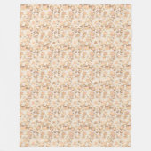 Couverture Polaire Empreinte de léopard rose blanc or chic (Devant)