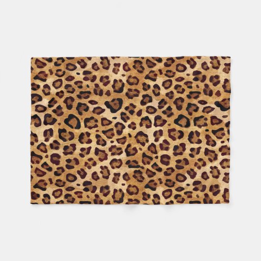 Couverture Polaire Empreinte de léopard Rustic Texture (Devant (Horizontal))
