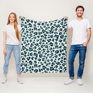 Couverture Polaire Empreinte de léopard, Spots de léopard, Leopard bl