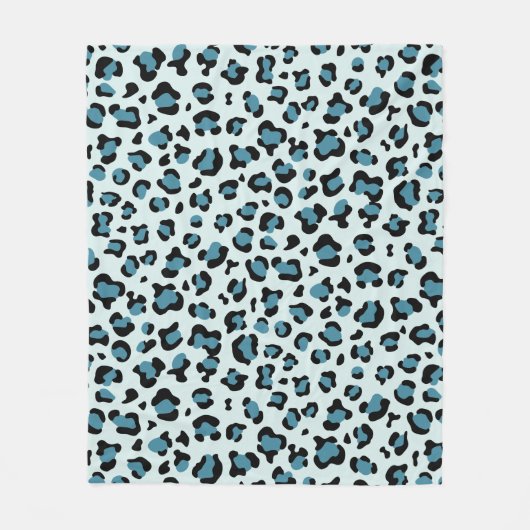 Couverture Polaire Empreinte de léopard, Spots de léopard, Leopard bl (Devant)