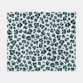Couverture Polaire Empreinte de léopard, Spots de léopard, Leopard bl (Devant (Horizontal))