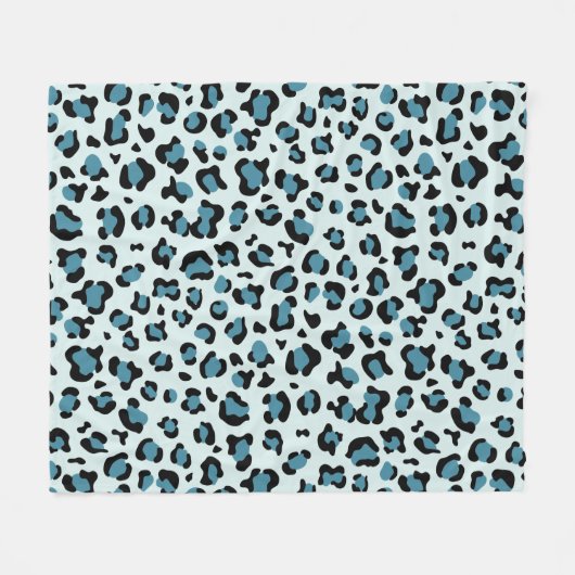 Couverture Polaire Empreinte de léopard, Spots de léopard, Leopard bl (Devant (Horizontal))