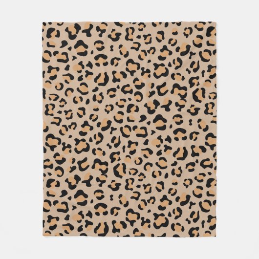 Couverture Polaire Empreinte de léopard, Spots de léopard, Leopard Br (Devant)