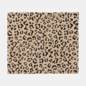 Couverture Polaire Empreinte de léopard, Spots de léopard, Leopard Br (Devant (Horizontal))