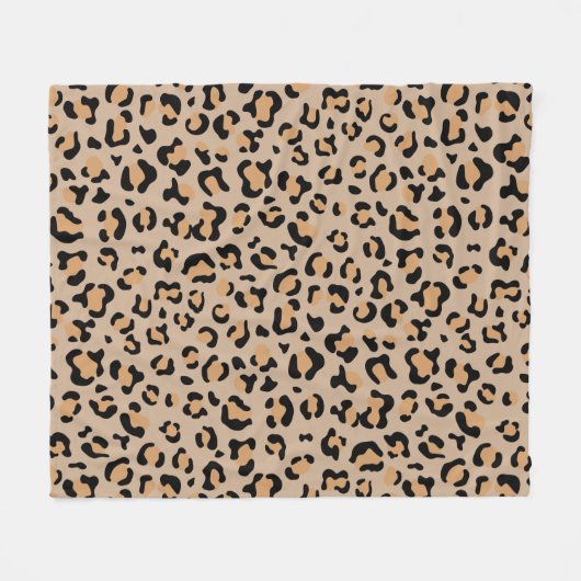 Couverture Polaire Empreinte de léopard, Spots de léopard, Leopard Br (Devant (Horizontal))
