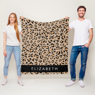 Couverture Polaire Empreinte de léopard, Spots, Leopard Brown, Votre