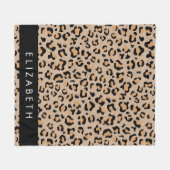 Couverture Polaire Empreinte de léopard, Spots, Leopard Brown, Votre (Devant (Horizontal))