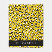 Couverture Polaire Empreinte de léopard, Spots, Leopard Jaune, Votre (Devant)