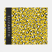 Couverture Polaire Empreinte de léopard, Spots, Leopard Jaune, Votre (Devant (Horizontal))