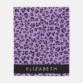 Couverture Polaire Empreinte de léopard, Spots, Leopard Violet, Votre (Devant)