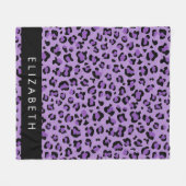 Couverture Polaire Empreinte de léopard, Spots, Leopard Violet, Votre (Devant (Horizontal))