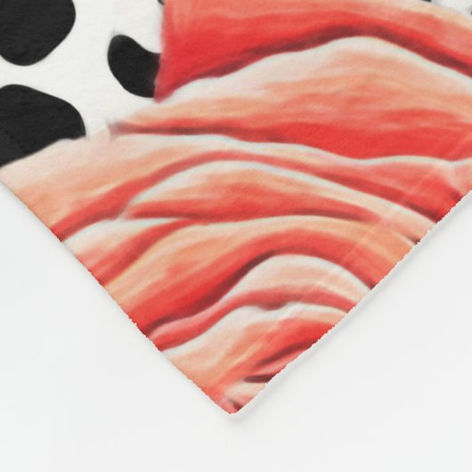 Couverture Polaire Empreinte de léopard tendance Chic Orange Rose Flo (Coin)