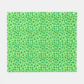 Couverture Polaire empreinte de léopard - Tons de Lime Vert (Devant (Horizontal))