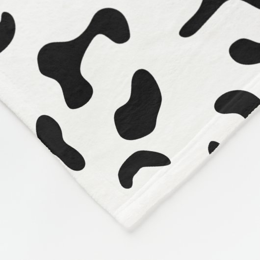 Couverture Polaire Empreinte de léopard, Zones Léopard, Noir Et Blanc (Coin)