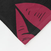 Couverture Polaire Empreinte de lèvres, baisers rose rouge. (Coin)