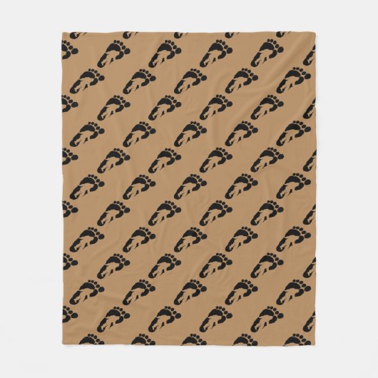 Couverture Polaire Empreinte de pas de Bigfoot (Devant)