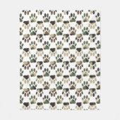 Couverture Polaire Empreinte de patte de chien Motif Camo (Devant)