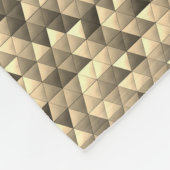 Couverture Polaire Empreinte de patte de chien Sepia Low Poly (Coin)