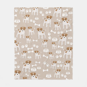 Couverture Polaire Empreinte de patte de chiot de chien mignon Motif