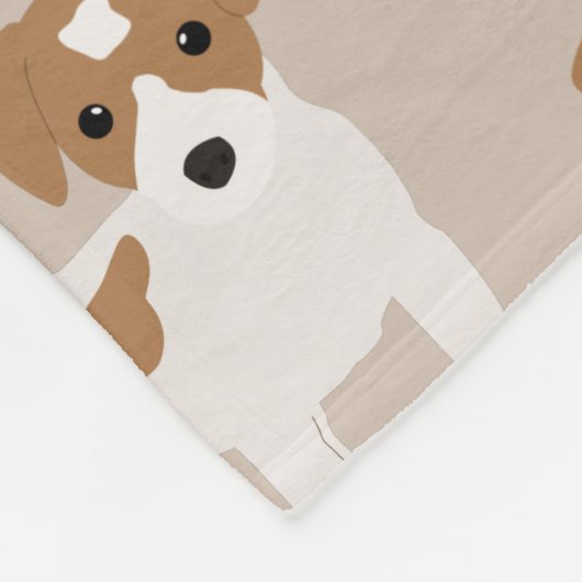Couverture Polaire Empreinte de patte de chiot de chien mignon Motif (Coin)